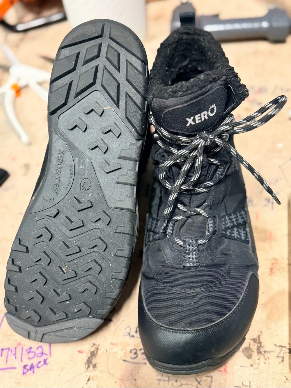 Xero Shoes Alpine Men's 11 Black Waterproof Barefoot Insulated Snow Winter Boots